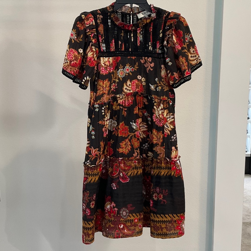 SEA New York Floral Short Sleeve Dress